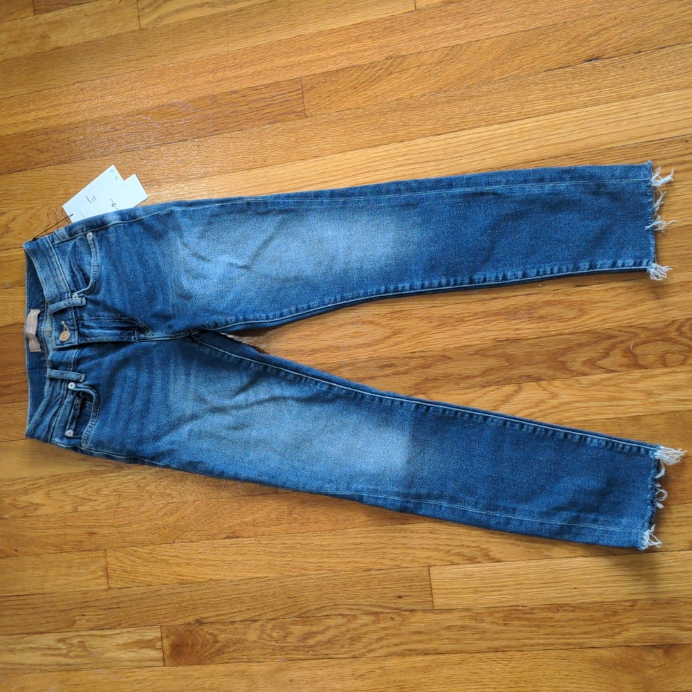 7 for all Mankind Roxanne Ankle jeans with raw edge cutoff hems NWT